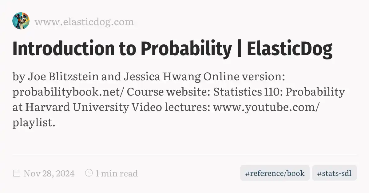 Introduction to Probability | ElasticDog